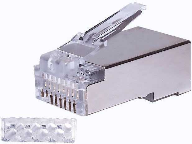 Suprlan 10-0202 Коннекторы 8P8C FTP Cat.6 3U (RJ-45) (100шт) Разьемы фото, изображение