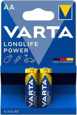 Батарейка Varta LONGLIFE POWER (HIGH ENERGY) LR6 AA BL2 Alkaline 1.5V (4906) Элементы питания (батарейки) фото, изображение